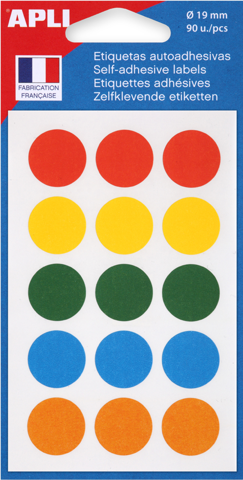 APLI Markierungspunkte, Durchmesser: 8 mm, farbig von apli
