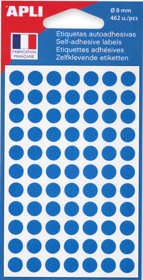 APLI Markierungspunkte, Durchmesser: 8 mm, rund, blau von apli