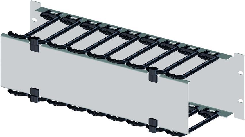 19-Kabelmanager 2 HE mit klappbarer Blende, schwarz (21-3146-35) von apranet