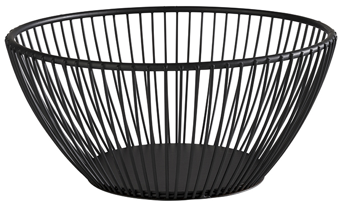 APS Brot- und Obstkorb SVART, rund, 200 mm, schwarz von aps
