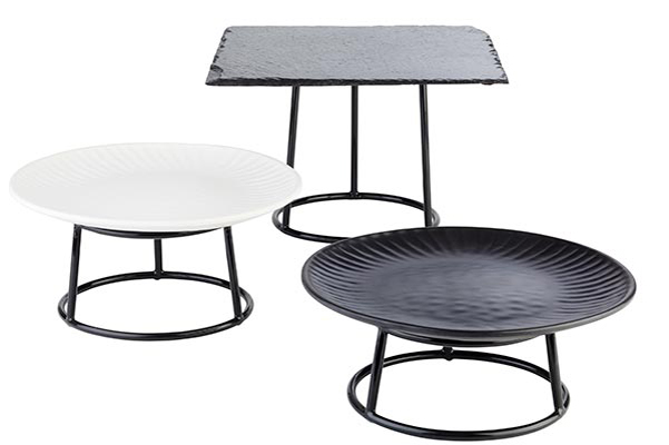 APS Buffetständer MULTI ROUND, Höhe: 80 mm, schwarz von aps