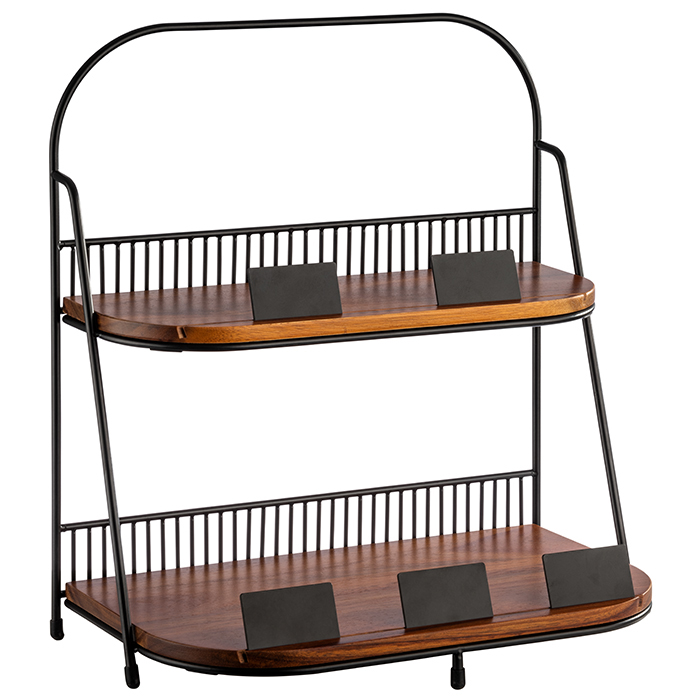 APS Etagère, 2-stufig, schwarz, Höhe: 400 mm APS Etagère, 2-stufig, schwarz, Höhe: 400 mm von aps