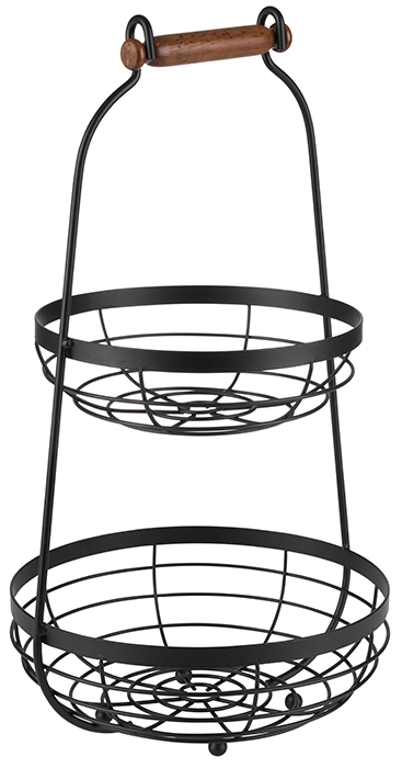 APS Etagère, 2-stufig, schwarz, Höhe: 480 mm von aps