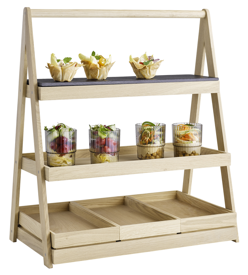 APS Etagère VALO, 3-stufig, eiche, 555 x 325 x 640 mm APS Etagère VALO, 3-stufig, eiche, 555 x 325 x 640 mm von aps