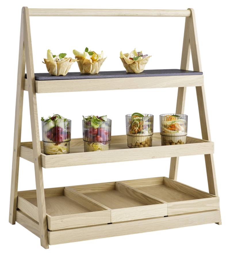 APS Etagère VALO, 3-stufig, eiche, 555 x 325 x 640 mm von aps