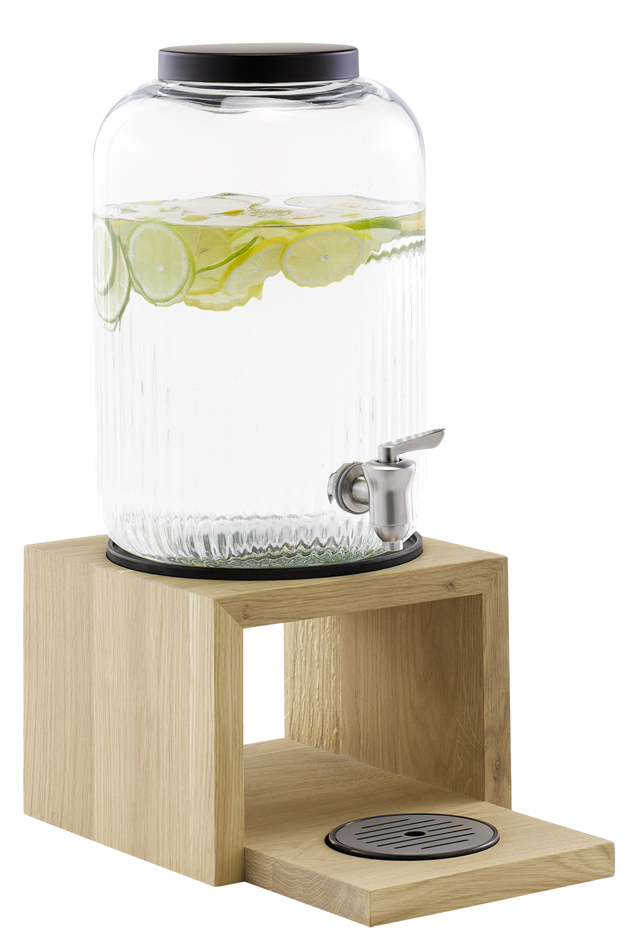 APS Getränkespender VALO, 7 Liter, Glas/Eichenholz APS Getränkespender VALO, 7 Liter, Glas/Eichenholz von aps