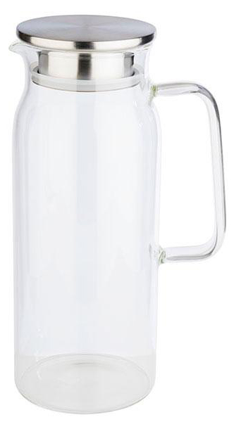 APS Glaskaraffe mit Deckel, 1,5 Liter, Glas/Edelstahl von aps