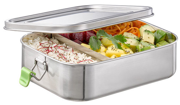 APS Lunchbox , XL, , aus mattiertem Edelstahl, 1,4 Liter von aps