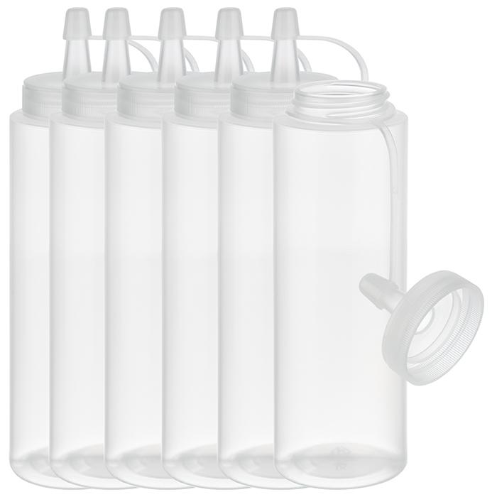 APS Quetschflasche, 490 ml, transparent, 6er Set von aps