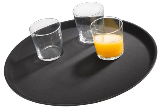 APS Serviertablett GASTRO, Durchmesser: 275 mm, schwarz von aps