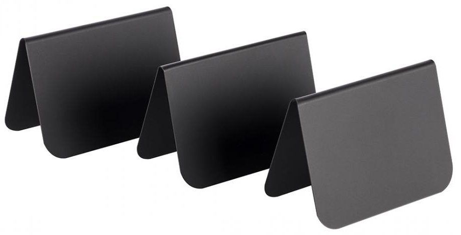 APS Tischaufsteller, 105 x 60 x 65 mm, schwarz, 10er Set von aps