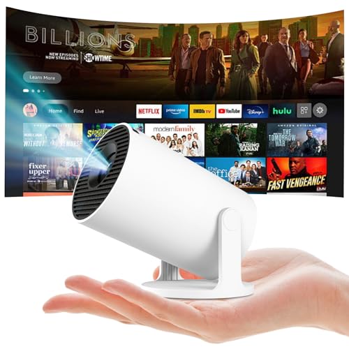 Mini Beamer 4k Videoprojektor 160 ANSI Lumen 4K Tragbarer Projektor Wifi6/BT5.0 Beamer Handy 180°Drehbarer und Auto Keystone mit Android 11 (HY300Pro+) von aquota