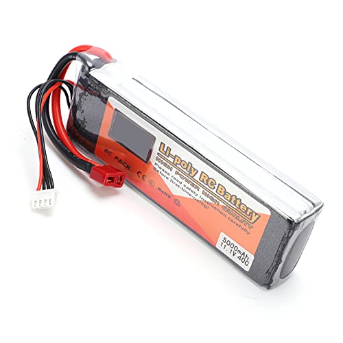11,1 V 5000mah 3s 40c Lipo -Akku mit T -Stecker für RC -Autos Boote Hubschrauber Drohnen von aqxreight