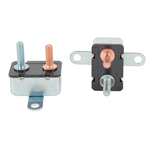 2PCS Automatische Reset Circuit Breaker Aluminiumlegierung Überlastungsschalter für CAR 12V 24 V 30a (50A) von aqxreight