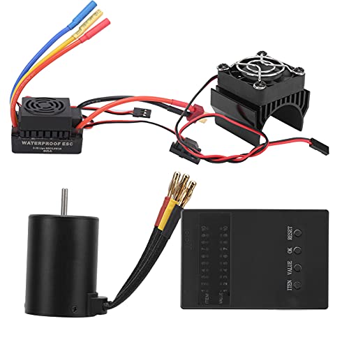 3650 4500KV Bürstenloser Motor 60A ESC -Programmierkarten Kühlkörper Kombination für 1/8 1/10 RC -Auto 3650 4500KV Bürstenloser Motor 60A ESC -Programmierkarten Kühlkörper Kombination für 1/8 1/10 RC -Auto von aqxreight