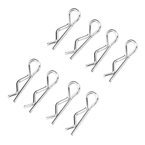 8pcs RC Body Clips Pins Metall aus Edelstahl R -Clips füR 1/12 1/14 Skala Fernbedienungsauto Universal von aqxreight