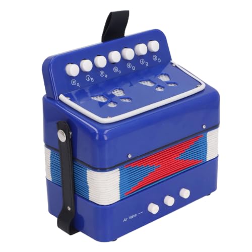 Akkordeon für Anfänger 7 Schlüsseln Control 2 Bass Kinder Bildungs ​​Musikinstrumentenbühne Praxis Pink Akkordeonbeginers Akkordeon7 Keys Kontrhrough Ausgezeichnet zu (BLUE) von aqxreight