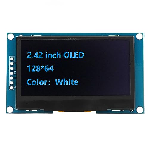 Anzeigemodul 2.42in Organisches Licht Emittierende Diode SPI Serial Port SSD1309 Antrieb IC für MRA091A Weiß (MRA091C Blau) von aqxreight