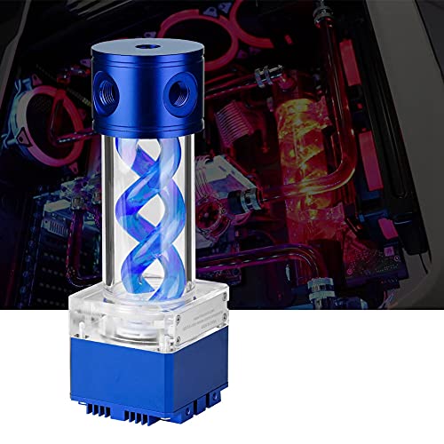 Computerzylinderkühlung Double T Set RGB Ist. Luft. beliebig. abgekühlt. Tank. Das. von. Vorteil. Kühlung. Es ist. Wasser. Zu. Zusatz. real. In. PC -Kühlpumpenzylinder Doppelte (BLUE) von aqxreight