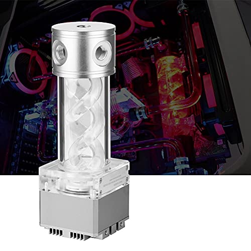 Computerzylinderkühlung Double T Set RGB Ist. Luft. beliebig. abgekühlt. Tank. Das. von. Vorteil. Kühlung. Es ist. Wasser. Zu. Zusatz. real. In. PC -Kühlpumpenzylinder Doppelte (SILVER) von aqxreight