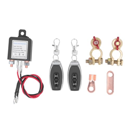 Fernbatterie-Trennschalter-Kit, Fernbatterie-Trennschalter-Kit Diebstahlsicherung, Batterie-Abschalt-Kill-Schalter-Ersatz für Auto, Motorrad, Elektrofahrzeug von aqxreight