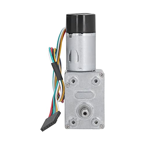JGY370 Encoder Reduktionsmotor Vollmetall -Getriebemotor mit Selbstverriegelung Einzelwelle DC 24 V 6 UPM (90RPM) von aqxreight