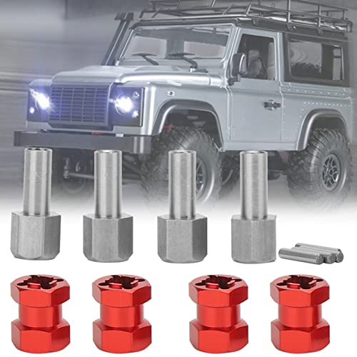 RC Extension Whex Hex Hub Treiberadapter für D90 AX10 CC01 SCX10 F350 (BLACK) (Rot) von aqxreight