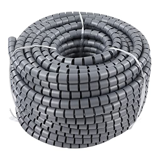 Spiralkabel Wrap PE -Kabelscheide Flexibler Drahtwicklungsrohrhülsenschutz für Geräte 42 Mm / 1,65 Zoll Durchmesser 20 M / 65,62 Fuß (Durchmesser 28 mm, 40 m) von aqxreight