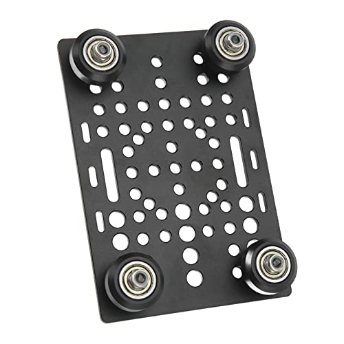 Steuerplatte Aluminium Hochstärke Segelstafel Schwarz Anodized 3D -Drucker L für Mahlmaschinenboard mit 4 Plastikriemenscheiben und Lagern Panel Plattenplatte (Brett mit 4 Kunststoffrollen und Lagern) Steuerplatte Aluminium Hochstärke Segelstafel Schwarz Anodized 3D -Drucker L für Mahlmaschinenboard mit 4 Plastikriemenscheiben und Lagern Panel Plattenplatte (Brett mit 4 Kunststoffrollen und Lagern) von aqxreight