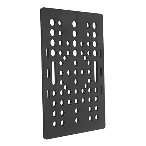 Steuerplatte Aluminium Hochstärke Segelstafel Schwarz Anodized 3D -Drucker L für Mahlmaschinenboard mit 4 Plastikriemenscheiben und Lagern Panel Plattenplatte (Planke) von aqxreight