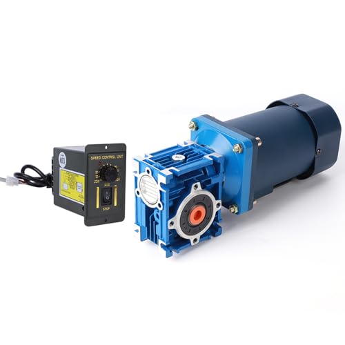 Wurmgetriebe Motor 120W AC 220V Geschwindigkeitskontrolle Gouverneur Industrielles Elektrozubehör (Geschwindigkeitsreduzierungsverhältnis 10) von aqxreight