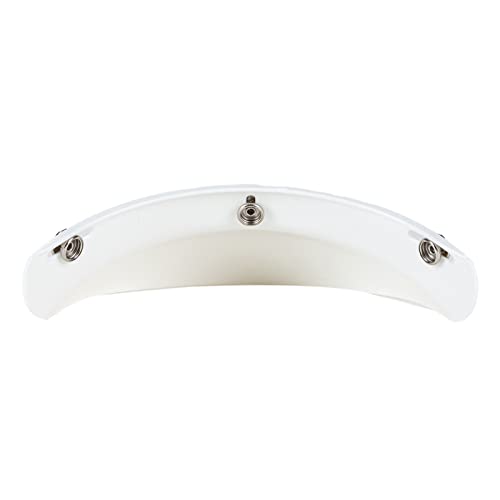 aqxreight 3 Snap-Button-Motorrad-Visor-Objektiv-Flip-Up-Windschild für Offene Gesichts Helme, Anti-UV-& Anti-Fog-Schutz, Verstärktes Polycarbonat (White) von aqxreight
