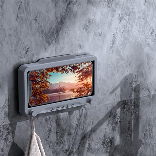 aqxreight Dusche Handyhalter Badezimmer 360 Grad Rotatable Bohrer W Mounted Handy Hülle Graue Dusch -Handyhalter Dusch Telefon HO oder Möbel. Nass su (Gray) von aqxreight
