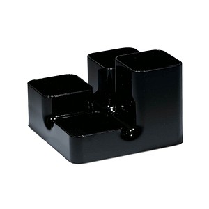 arlac® Stiftehalter schwarz Polystyrol 4 Fächer 13,0 x 13,0 x 9,0 cm von arlac®