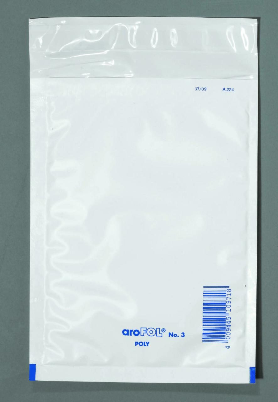 aroFOL® POLY Luftpolstertaschen Arofol Poly Gr.3 17x22,5 cm A6 weiß von aroFOL® POLY