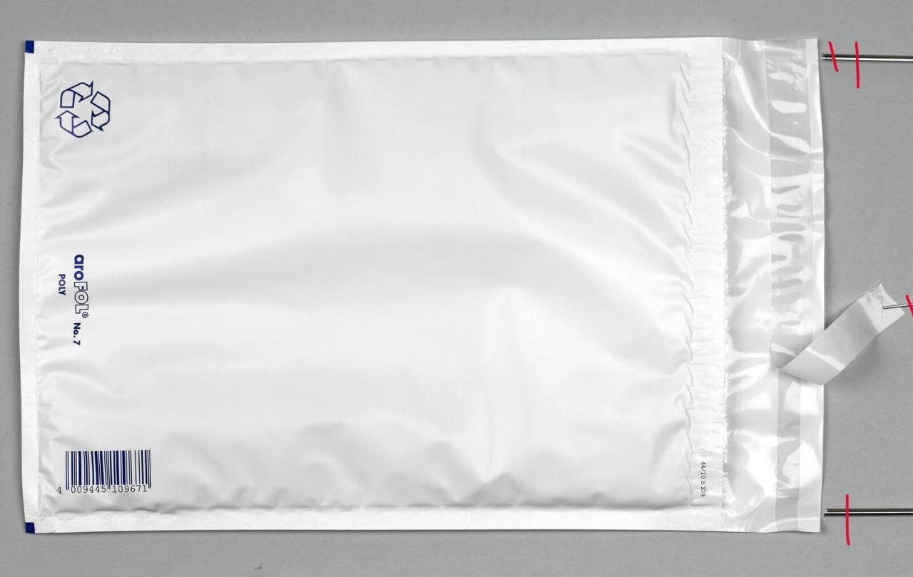 aroFOL® POLY Luftpolstertaschen Arofol Poly Gr.7 25x35,0 cm DIN A4 weiß von aroFOL® POLY