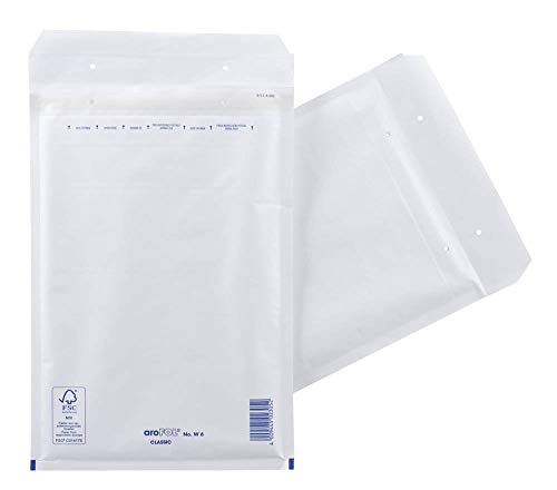 100 Stück aroFOL CLASSIC Luftpolstertaschen Größe 6 / A4 / 22,0 x 34,0 cm / weiß von aroFOL
