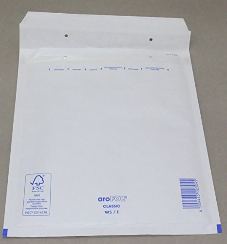 aroFOL CLASSIC Luftpolsterversandtaschen 24cm x 27,5cm für C5 weiß - 100 Stück von aroFOL