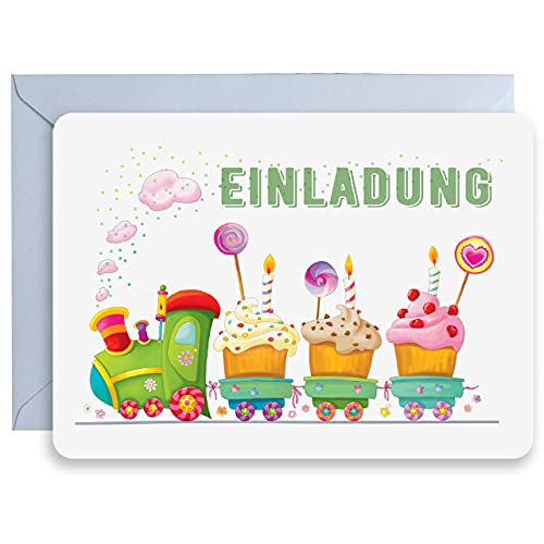 ART NUVO - 10 EINLADUNGSKARTEN ZUR KINDERGEBURTSTAGSPARTY MIT FARBIGEN UMSCHLÄGEN ART NUVO - 10 EINLADUNGSKARTEN ZUR KINDERGEBURTSTAGSPARTY MIT FARBIGEN UMSCHLÄGEN von art nuvo