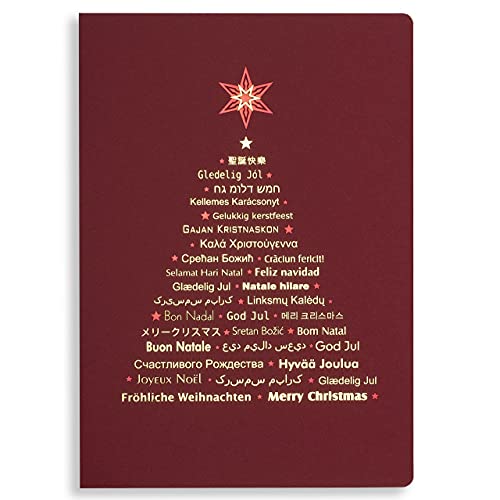 Art Nuvo – EXKLUSIVE WEIHNACHTSKARTEN – SATZ VON 10 GLEICHEN KARTEN, 120x170mm, VERGOLDETE UND GEPRÄGTE WEIHNACHTSMOTIVE – HERGESTELLT AUS SCHMUCKPAPIER MIT EINLAGEN UND UMSCHLÄGEN von art nuvo