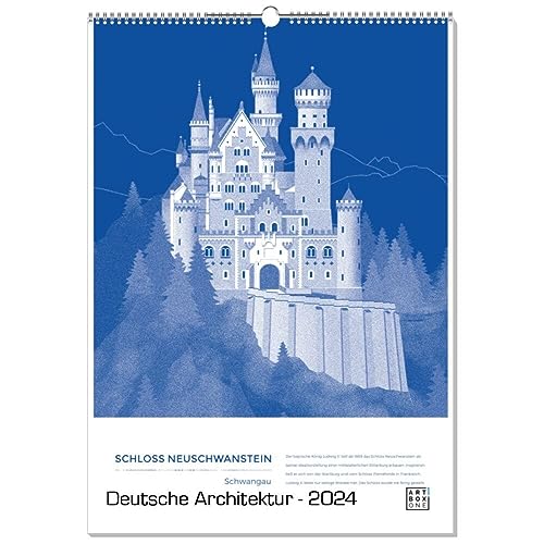 artboxONE Kalender 2024 Deutsche Architektur Wandkalender A2 2024 Architektur von artboxONE