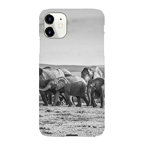 artboxONE Premium-Case Handyhülle für Apple iPhone 11 "Elefanten Karavane von Gorazd Golob von artboxONE