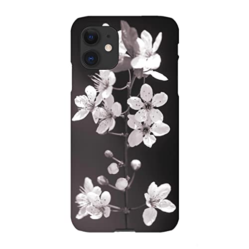 artboxONE Premium-Case Handyhülle für Apple iPhone 12 Mini Blütenzweig schwarz-weiß von Wundertüte von artboxONE