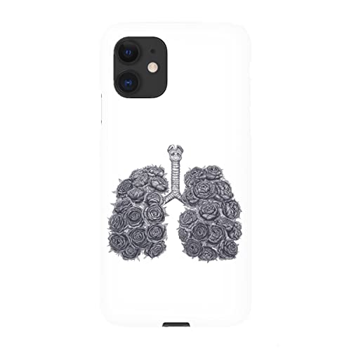 artboxONE Premium-Case Handyhülle für Apple iPhone 12 Mini Lungs with Peonies von Valeriya Korenkova von artboxONE