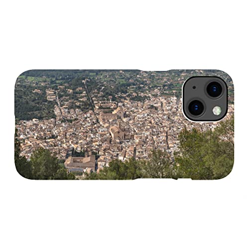artboxONE Premium-Case Handyhülle für Apple iPhone 13 "Mallorca Blick auf Pollença von lightyear21 von artboxONE