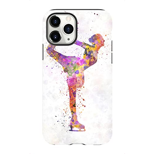 artboxONE Tough-Case Handyhülle für Apple iPhone 11 Pro Watercolor Ice Skating-b von Paul Rommer von artboxONE