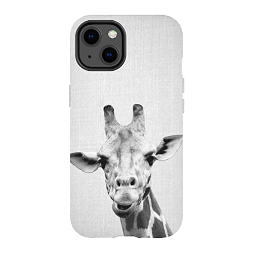 artboxONE Tough-Case Handyhülle für Apple iPhone 13 "Giraffe - Black & White von Gal Design von artboxONE