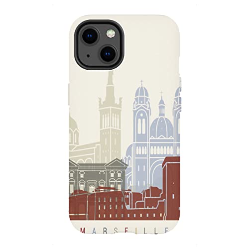 artboxONE Tough-Case Handyhülle für Apple iPhone 13 "Marseille Skyline von Paul Rommer von artboxONE