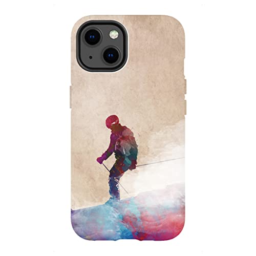 artboxONE Tough-Case Handyhülle für Apple iPhone 13 "Skisport-Illustration von Justyna Jaszke von artboxONE