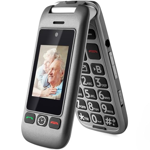 artfone 4G LTE Seniorenhandy ohne Vertrag, Klapphandy Mobiltelefon mit Notruf-Knopf und 1000 mAh Akku, Ladestation und 2,4 Zoll Farbdisplay von artfone